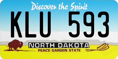 ND license plate KLU593