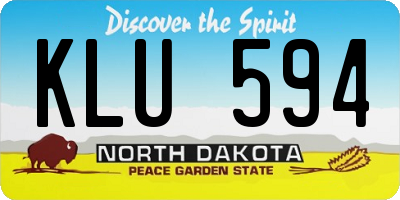 ND license plate KLU594