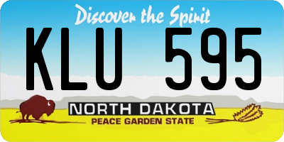 ND license plate KLU595