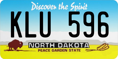 ND license plate KLU596