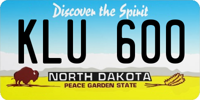 ND license plate KLU600