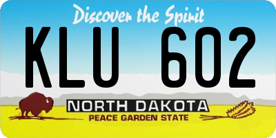 ND license plate KLU602