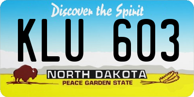 ND license plate KLU603