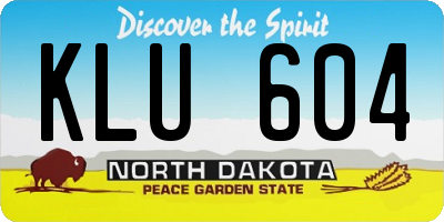 ND license plate KLU604