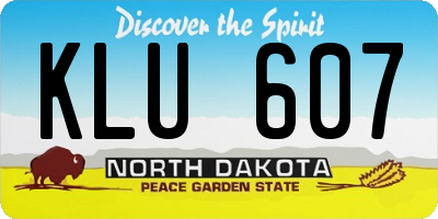 ND license plate KLU607