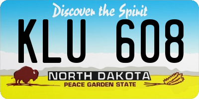 ND license plate KLU608