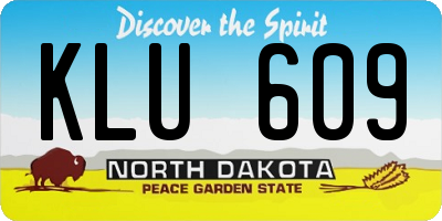 ND license plate KLU609