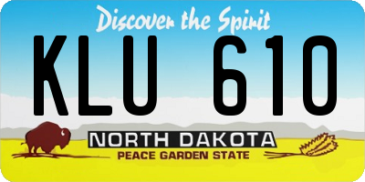 ND license plate KLU610