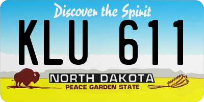 ND license plate KLU611