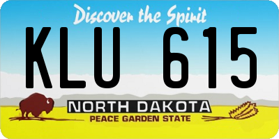ND license plate KLU615