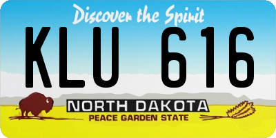 ND license plate KLU616