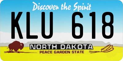 ND license plate KLU618