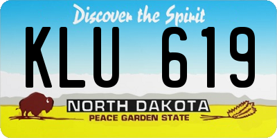ND license plate KLU619