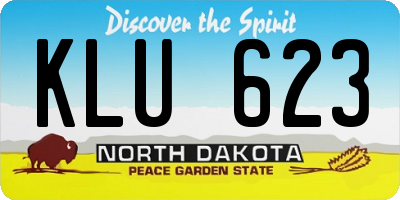 ND license plate KLU623