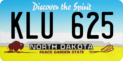 ND license plate KLU625