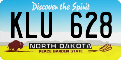 ND license plate KLU628