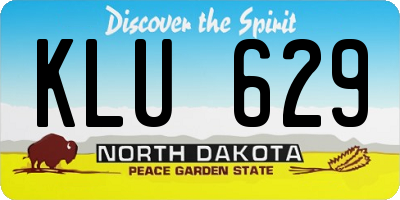ND license plate KLU629