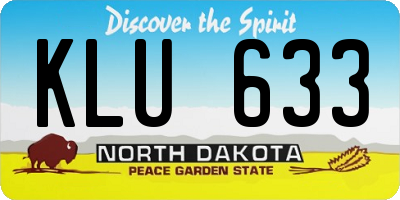 ND license plate KLU633
