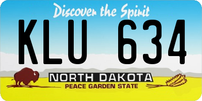 ND license plate KLU634