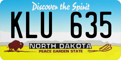ND license plate KLU635