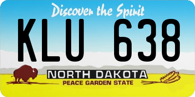 ND license plate KLU638