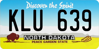 ND license plate KLU639