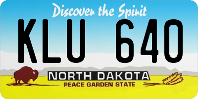 ND license plate KLU640