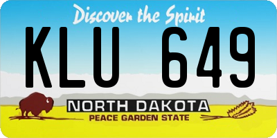 ND license plate KLU649