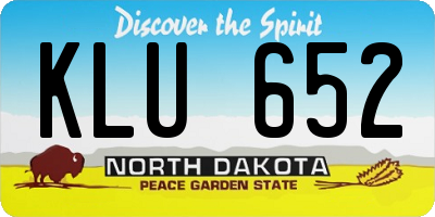 ND license plate KLU652