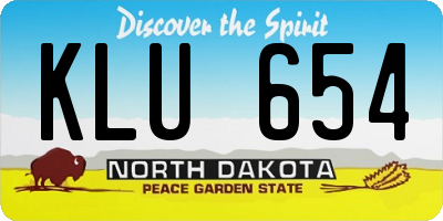 ND license plate KLU654