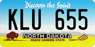 ND license plate KLU655