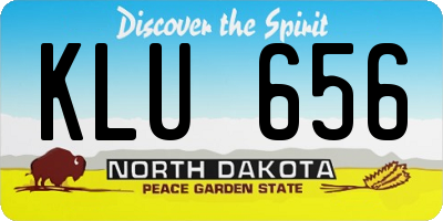 ND license plate KLU656