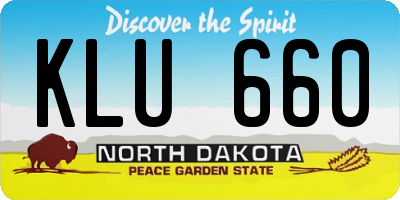 ND license plate KLU660