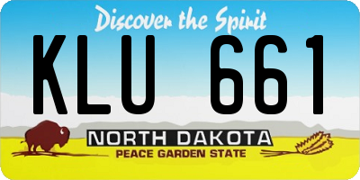 ND license plate KLU661