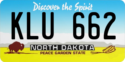 ND license plate KLU662