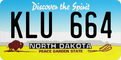 ND license plate KLU664