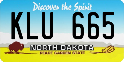 ND license plate KLU665