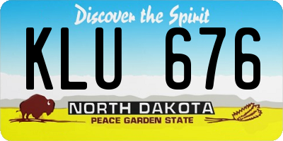 ND license plate KLU676