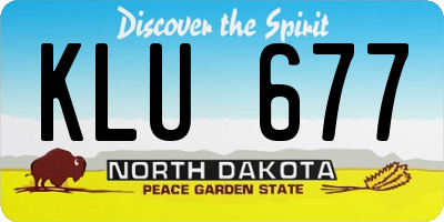 ND license plate KLU677