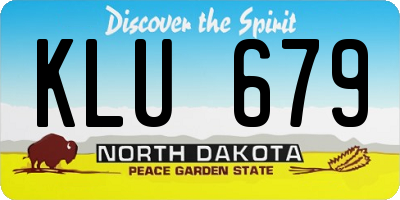 ND license plate KLU679