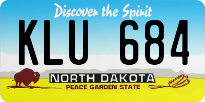 ND license plate KLU684