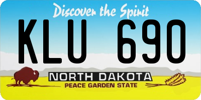 ND license plate KLU690