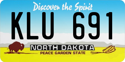 ND license plate KLU691