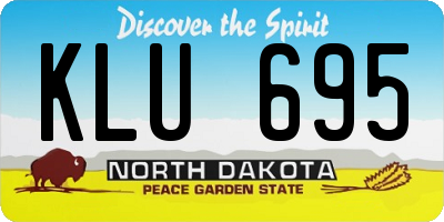 ND license plate KLU695