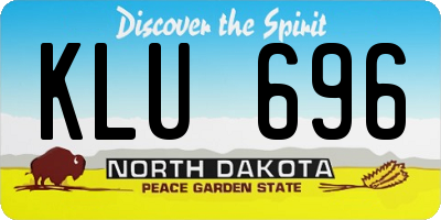 ND license plate KLU696