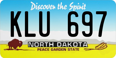 ND license plate KLU697