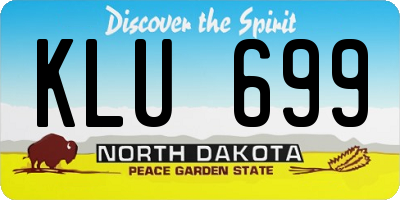 ND license plate KLU699