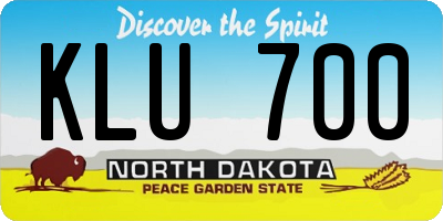 ND license plate KLU700