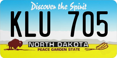 ND license plate KLU705