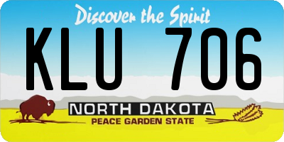 ND license plate KLU706